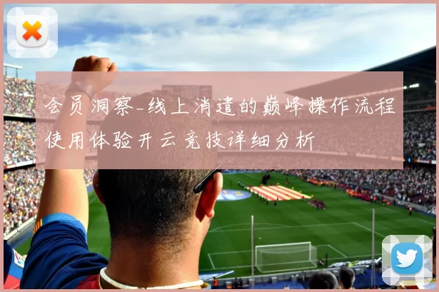 会员洞察_线上消遣的巅峰操作流程使用体验开云竞技详细分析